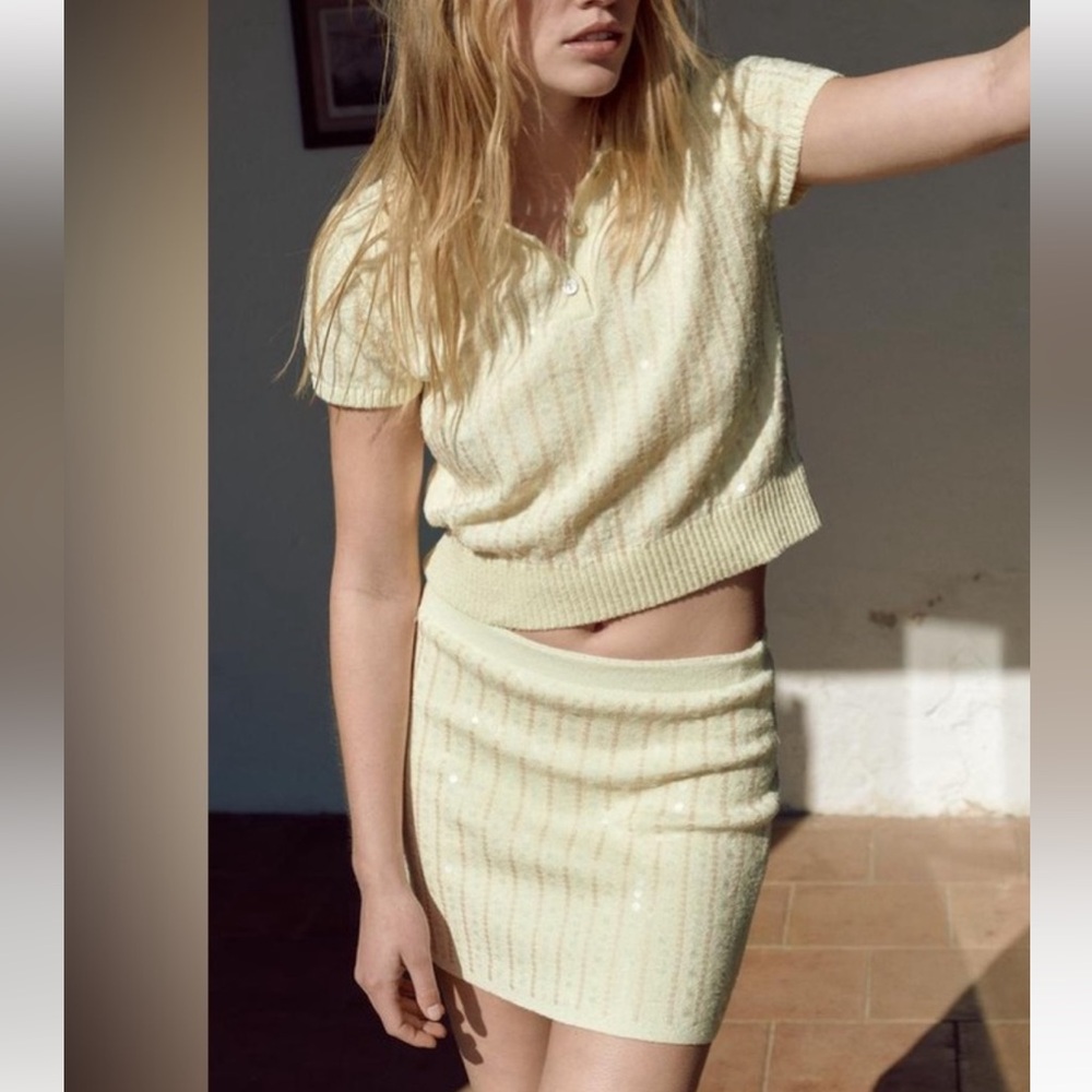 Zara sequin mini skirt